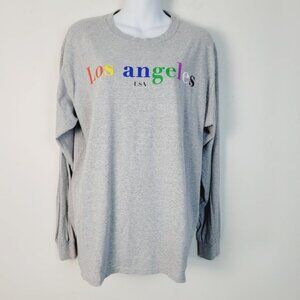 Pac Sun Los Angeles Rainbow Logo‎ Long sleeve T Shirt Size Large